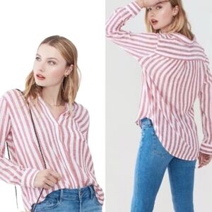Rails Sydney Ivory Rosegold Shirt Size S